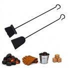 relaxdays Kamingarnitur Kamin Kehrset aus Besen und Schaufel, (2-St)