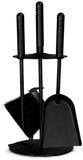 MS Beschl&auml;ge Kamingarnitur Kaminbesteck Ofenbesteck Industrial Style schwarz,