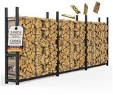 LAWA Living and Lifestyle Kaminholzregal au&szlig;en Metall 25cm tief Stapelhilfe