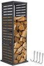 ML-DESIGN Kaminholzregal Brennholzregal Innen Au&szlig;en Holzstapelhilfe Metall...