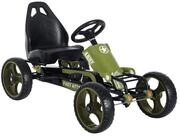 HOMCOM Go-Kart Tretauto Kinderfahrzeug mit Handbremse und verstellbarem Sitz,...