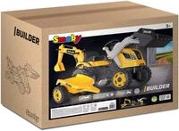 Smoby Tretfahrzeug Outdoor Spielzeug Traktor + Anh&auml;nger Builder Max orange