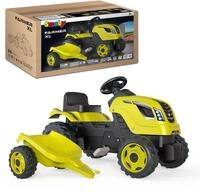Smoby Trettraktor Outdoor Spielzeug Traktor mit Anh&auml;nger Farmer XL gr&uuml;n...