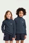 Fleecepullover JACK WOLFSKIN "TAUNUS 100 HZ K", Kinder, Gr. 104, blau (midnight sky),