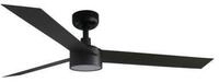 FARO Barcelona Deckenventilator DC Deckenventilator Cruiser L Schwarz mit LED &