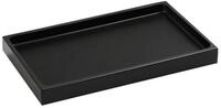LuxusKollektion Seifenspender Badezimmertablett Rechteck Schwarz 25.5x15.5cm