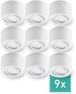 Oktaplex lighting LED Deckenstrahler Lile Aluminium Aufbauspot wei&szlig; dimmbar,