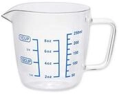 LuxusKollektion Messbecher Glas Messbecher 250ml ml oz Cup 3-in-1, Glas
