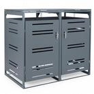 COSTWAY M&uuml;lltonnenbox (1 St), f&uuml;r 2 x 120L M&uuml;lltonne, Metall...