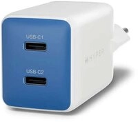 Hyper Targus HyperJuice Flex Netzteil GaN 45W 2x USB-C blau USB-Ladeger&auml;t