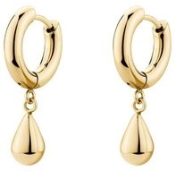 Brosway Paar Creolen Gold-plated hoop earrings with Tear Drop Perfect pendants BPC45