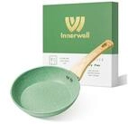LuxusKollektion Bratpfanne Antihaft Bratpfanne 24cm Gr&uuml;n Induktion Holz Griff