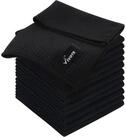 LuxusKollektion Mikrofasert&uuml;cher Schwarz 30cm X 30cm Fusselfrei 12 St&uuml;ck