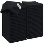 LuxusKollektion Mikrofasert&uuml;cher 50 St&uuml;ck Schwarz 30x30cm Schwarz 29,2 x 29,2...