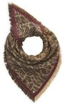 Codello Halstuch JACQUARD TRIANGLE RECYCLED POLYESTER LEO WITH FRINGES