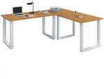 VCM Schreibtisch Lona Computertisch B. 190 x T. 130 x H. 76 cm, Ergonomische...