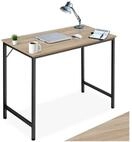 tectake Schreibtisch B&uuml;rotisch aus Holz und Stahl, H&ouml;he 75,5 cm (Arbeitstisch