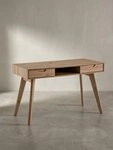 KADIMA DESIGN Schreibtisch Computertisch mit 2 Schubladen, Eichen-Beinen,...