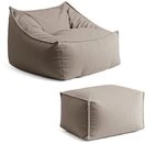 mokebo Sitzsack Boucl&eacute; 'Snug' Sessel Teddystoff Lesesessel XXL Bean Bag (aus