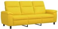 vidaXL Sofa 214 x 90 x 95 cm Sofa Helles Gelb 214x90x95 cm Stoff, 1 Teile