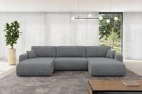 ALTDECOR Wohnlandschaft BERY-U, Couch mit Schlaffunktion, Wohnzimmer -