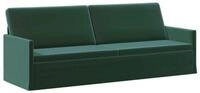 vidaXL Sofa 220 x 81 x 82 cm 3-Sitzer Sofa Dunkelgr&uuml;n 220x81x82 cm Samt V, 1...
