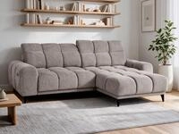 Beautysofa Ecksofa MARCO MINI mit elektrischer Sitztiefenverstellung, Hoher