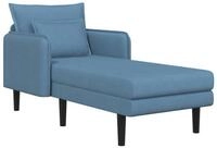 vidaXL Sofa 84 x 173 x 86 cm Gro&szlig;e Chaiselongue Blau Cordstoff Relaxsofa...