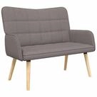 vidaXL Sofa 2-Sitzer Sofa Taupe 115 x 61 x 87 cm Stoff, 1 Teile
