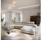 Masseno Ecksofa CORENO mit Schlaffunktion U-Form, Sofa mit Bettkasten
