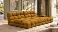 KAWOLA Big-Sofa AMIA, Big Sofa Stoff cognac