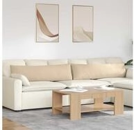 vidaXL Sitzkissen vidaXL Sofakissen 2 stk. Stoff Creme 145 x 40 cm