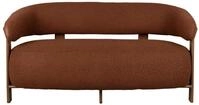 Trendm&ouml;bel24 2-Sitzer Zweisitzer-Sofa Robyn, Braun mit Metallgestell und...