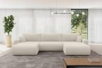 ALTDECOR Wohnlandschaft BERY-U, Couch mit Schlaffunktion, Wohnzimmer -