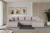 ALTDECOR Wohnlandschaft MILA-U, Couch mit Schlaffunktion, Wohnzimmer -