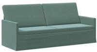 vidaXL Sofa 190 x 81 x 82 cm 3-Sitzer Sofa Meergr&uuml;n 190x81x82 cm Samt V, 1...