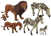 LEAN TOYS Spielfigur Wildtierfiguren Safariset Sammelfiguren, (Spar-Set,...