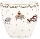 Greengate Becher Royal Christmas Latte Cup wei&szlig; 0,35l, Steingut