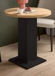 Inn.Furn S&auml;ulen-Esstisch Anton (K&uuml;chentisch in Eiche Artisan mit Schwarz,...