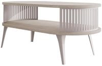 MIRJAN24 Couchtisch Roenni Oval (mit Regal), Beine und Seiten aus Stahl,...