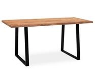 Wohnling Esstisch Esszimmertisch Akazie Massivholz Metall 180x90 Baumkante