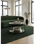 KADIMA DESIGN Couchtisch Couchtisch 80x80x45 cm Glas / Metall Wohnzimmertisch...