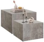 tectake Couchtisch Betontische Lacey quadratisch, kein Aufbau, MDF...