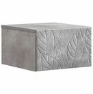 vidaXL Nachttisch Wandmontierter Beistelltisch Betongrau 34,5 x 33 x 20 cm...