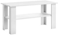Masseno Couchtisch ALBANO 100 cm Kaffeetisch Wei&szlig;