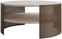 MIRJAN24 Couchtisch Fikoli Braun, Gestell aus Stahl, 75x75x40 cm