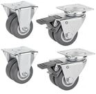 SO-TECH&reg; Schwerlastrolle Doppelte Transportrolle &Oslash; 50 mm mit Anschraubplatte...