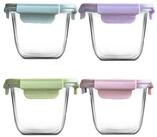 LuxusKollektion Vorratsdose Glasbeh&auml;lter Deckel luftdicht quadratisch Mealprep...