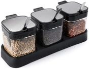 LuxusKollektion Gew&uuml;rzbeh&auml;lter Glas Gew&uuml;rzbeh&auml;lter Set 3-teilig 220 ml...