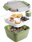LuxusKollektion Lunchbox Lunchbox Auslaufsichere Bento 3 F&auml;cher Salatbeh&auml;lter...